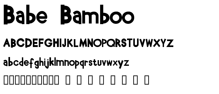 Babe Bamboo font